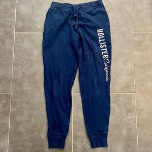 Hollister California High Rise Navy Blue Jogger Sweatpants Size Extra Small (XS)